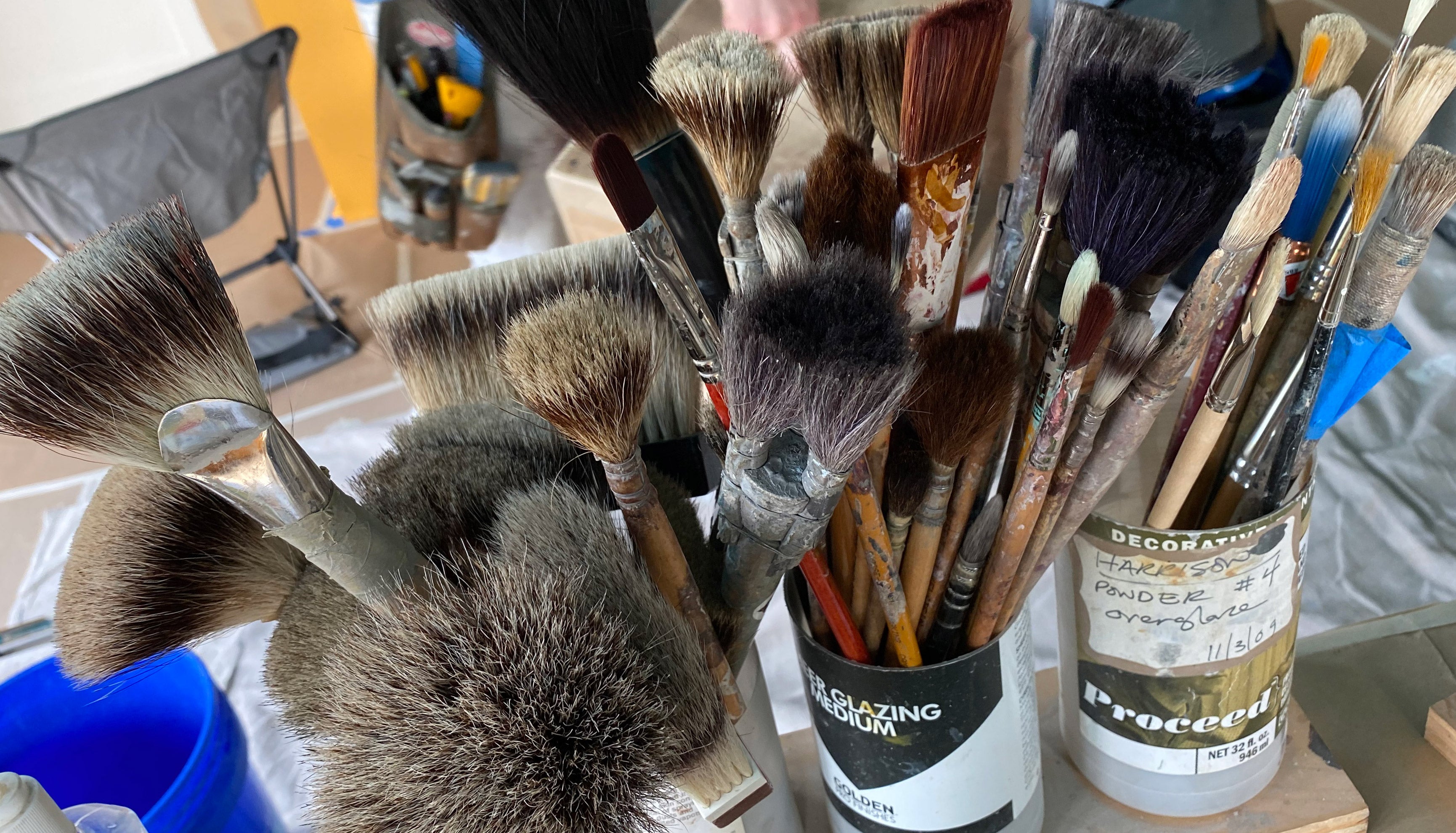 Faux marble brush mini kit for oil paint