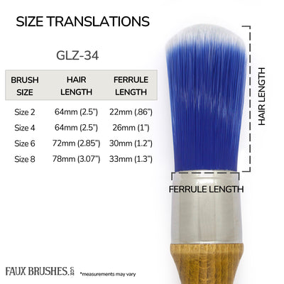 PRO Domed Glazing Brush (Bluetop) | GLZ-34