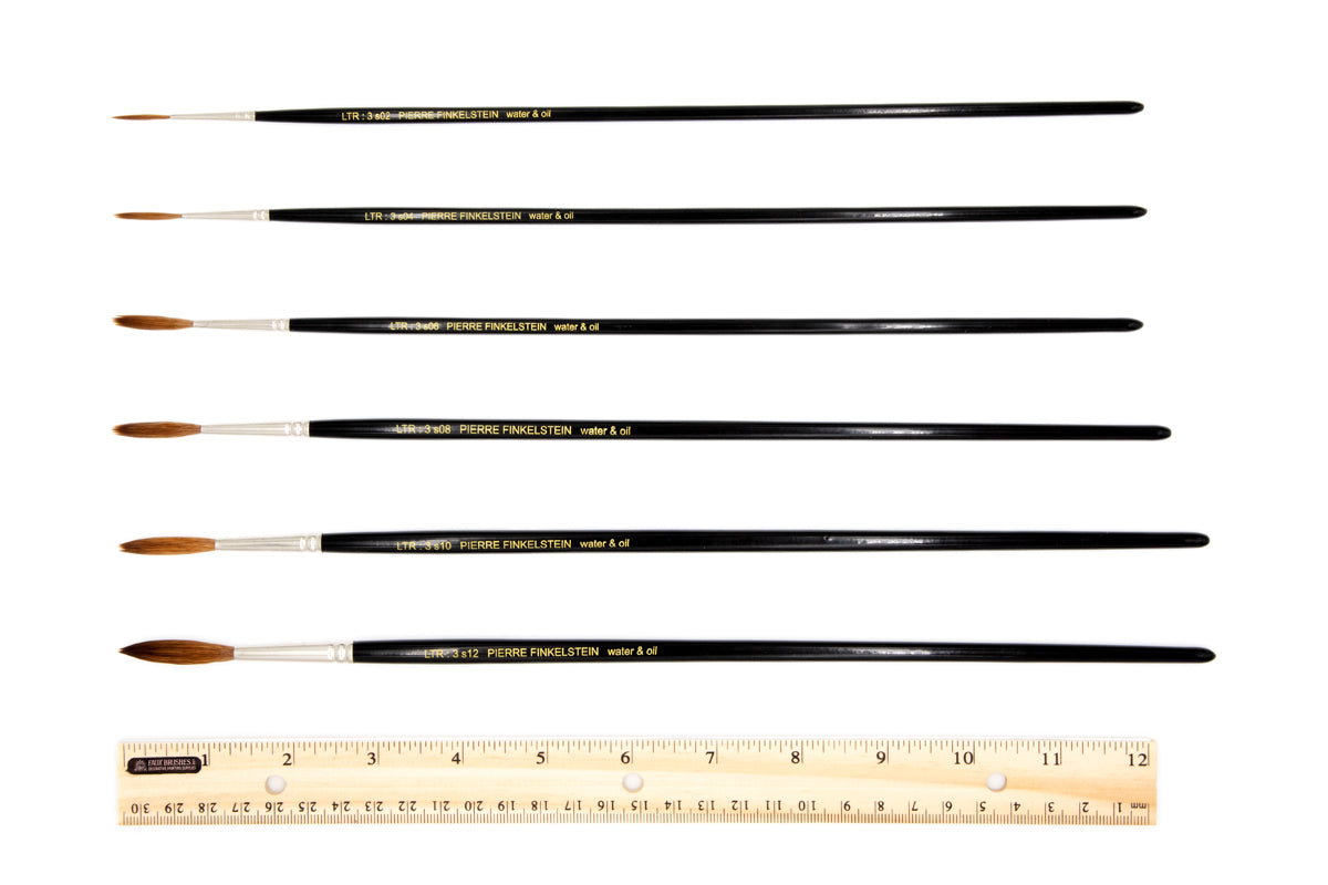 Round Long Handle Scroll Brush (Sable) | LTR-03