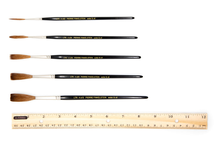 Von Dago's Professional Size 4 Lettering / Multi-Use Detail Brush – Round Chisel Tip