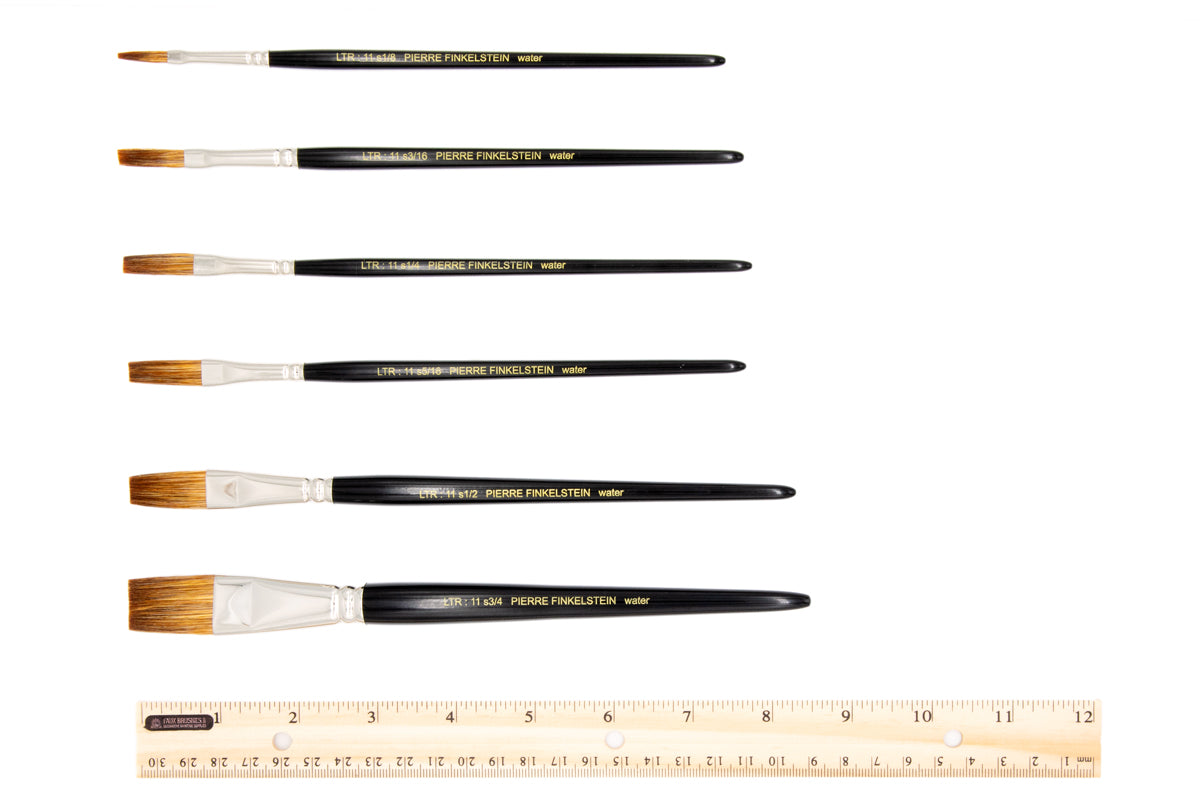 Flat Stroke Lettering Brush (Sablex Nylon) | LTR-11